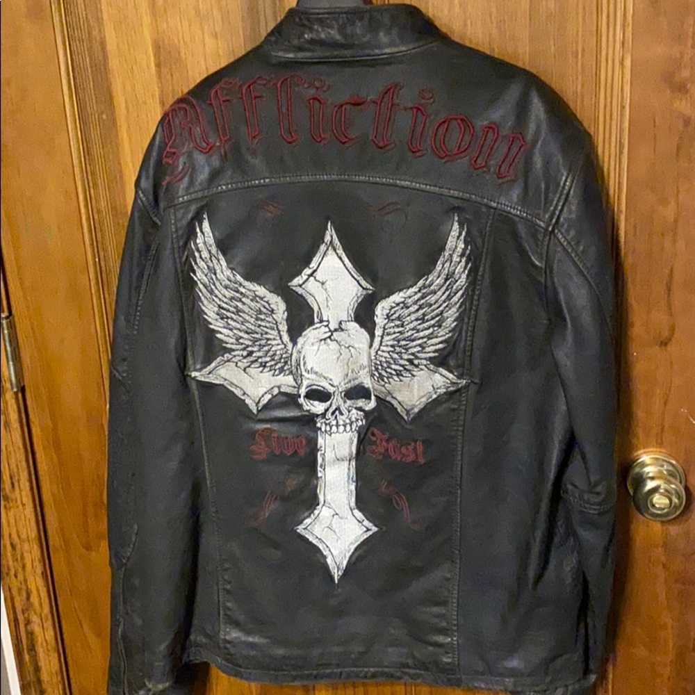 Affliction Live Fast Leather Jacket